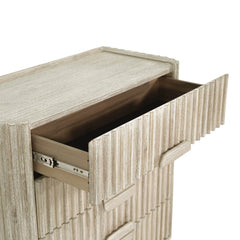 Oasis 4 Drawer Chest in Natural White Washed open drawer detail - four drawer chest by LH Imports - Whats New Furniture Portland OR