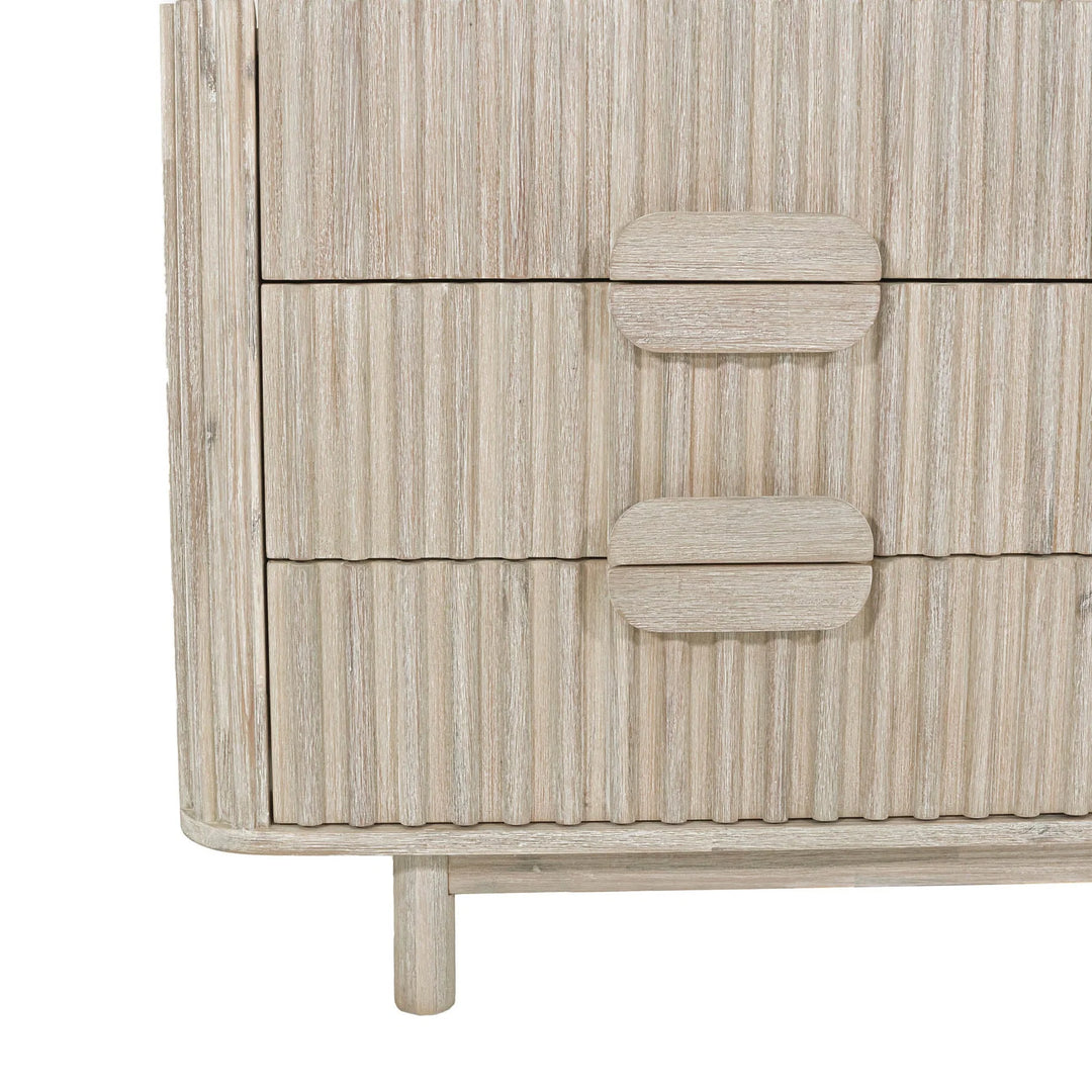 Oasis 6 Drawer Dresser in Natural White Washed drawer detail - six drawer dresser by LH Imports - Whats New Furniture Portland OR