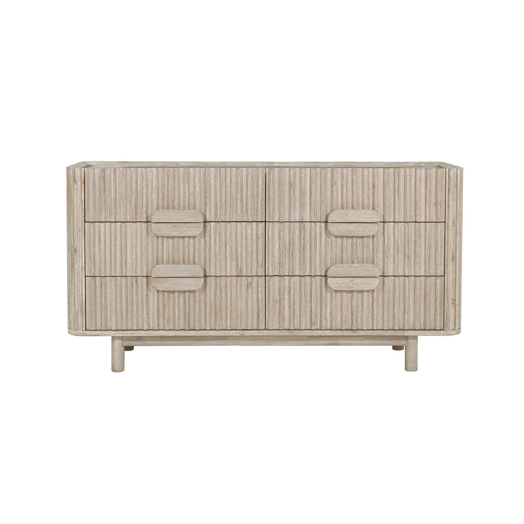Oasis 6 Drawer Dresser in Natural White Washed - six drawer dresser by LH Imports - Whats New Furniture Portland OR