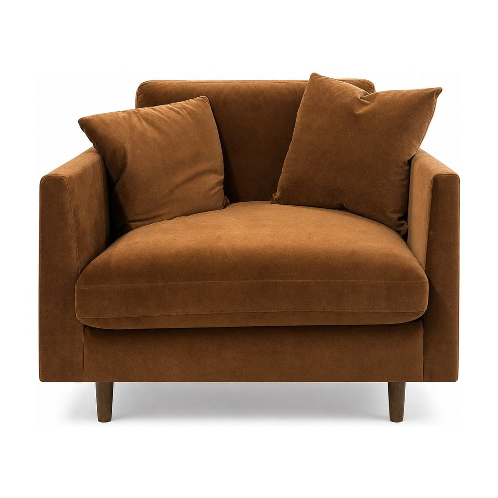 Oasis Chair and a Half in Marquis Rust front view - oversized accent chair by Stanton - Whats New Furniture Portland OR