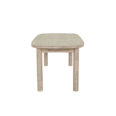 Oasis Extension Dining Table in Natural White Washed back view - acacia extension dining table by LH Imports - Whats New Furniture Portland OR