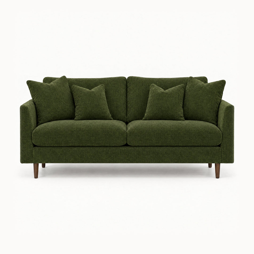 Oasis Loft Sofa in Lush Spinach - studio front view - Stanton - Whats New Furniture Portland OR