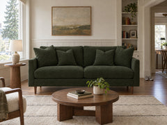 Oasis Loft Sofa in Shep Kale styled in a St. Johns bungalow living room - Whats New Furniture Portland OR