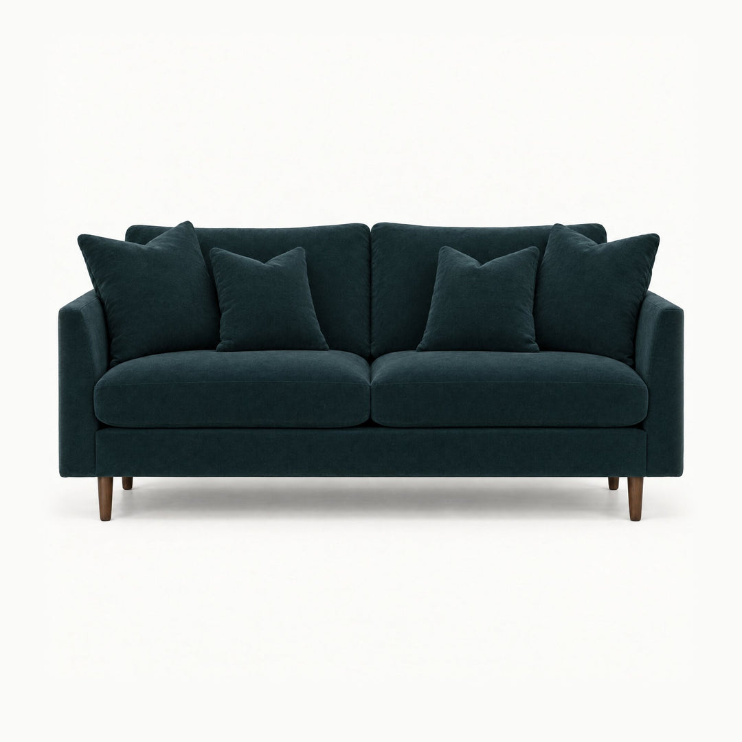 Oasis Loft Sofa in Vintage Sapphire - studio front view - Stanton - Whats New Furniture Portland OR