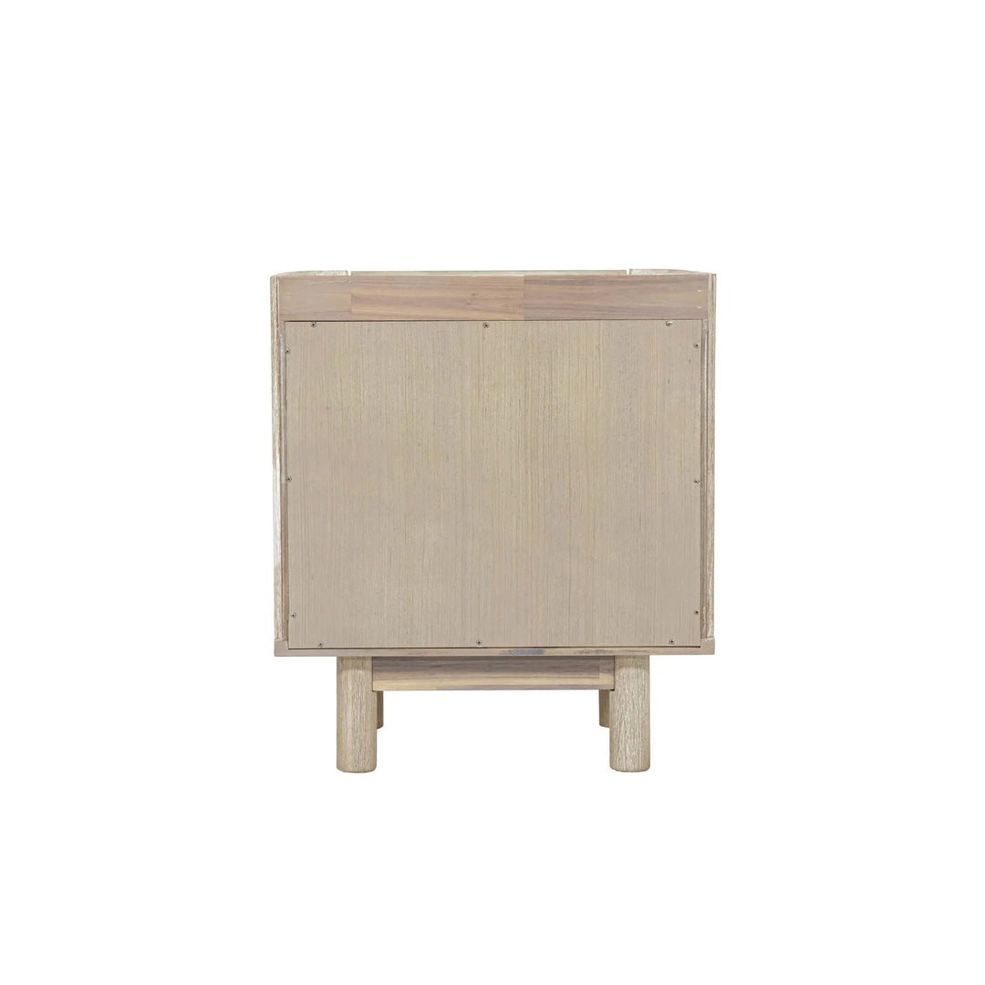 Oasis Nightstand in Natural White Washed back view - nightstand by LH Imports - Whats New Furniture Portland OR