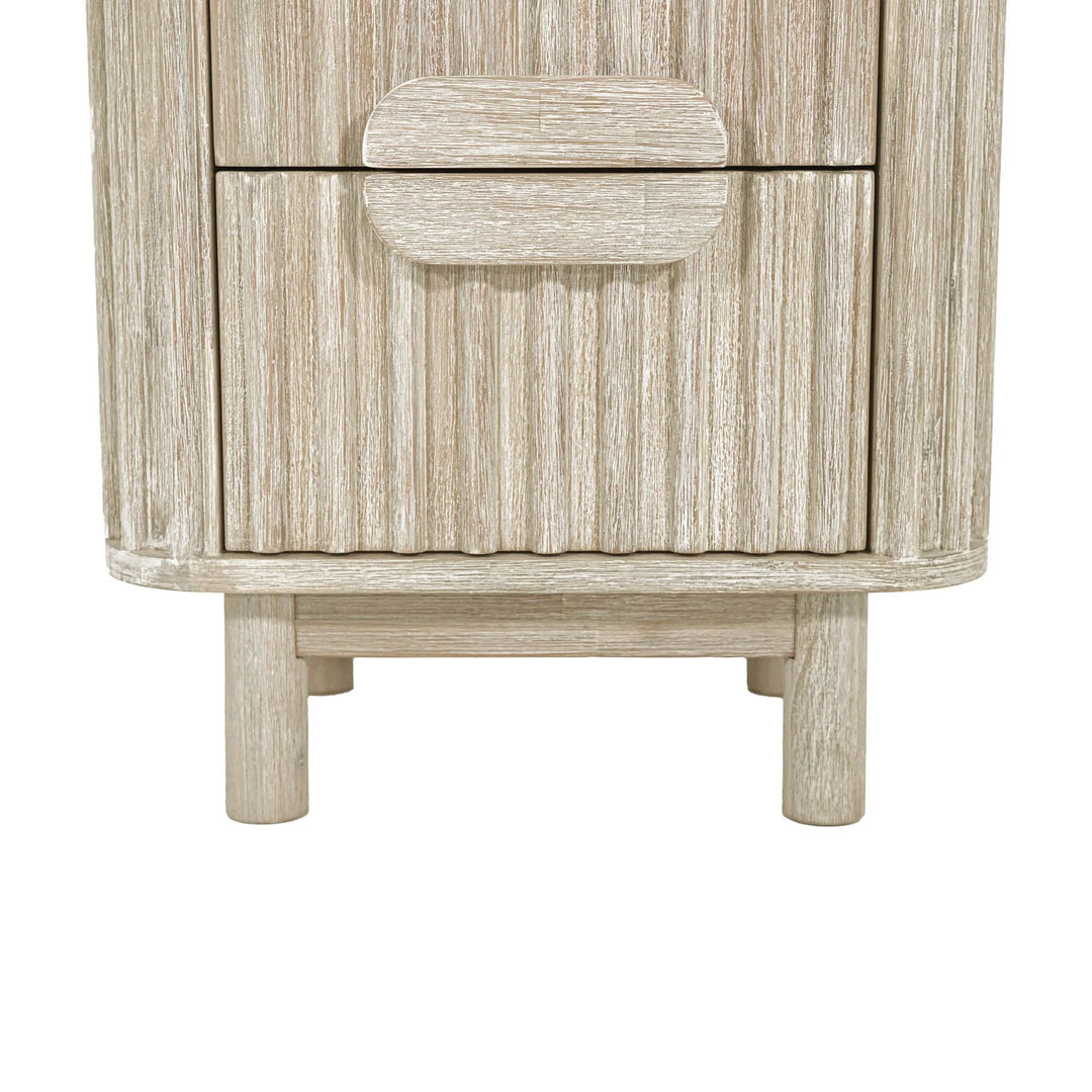 Oasis Nightstand in Natural White Washed drawer detail - nightstand by LH Imports - Whats New Furniture Portland OR