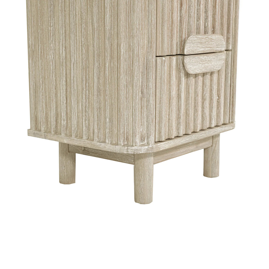Oasis Nightstand in Natural White Washed side detail - nightstand by LH Imports - Whats New Furniture Portland OR