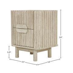 Oasis Nightstand in Natural White Washed spec sheet - nightstand by LH Imports - Whats New Furniture Portland OR