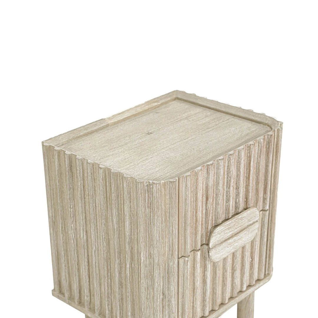Oasis Nightstand in Natural White Washed top detail - nightstand by LH Imports - Whats New Furniture Portland OR
