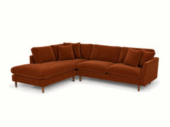 Oasis Open Chaise Sectional in Marquis Rust, Left-Hand Facing - studio three-quarter view - Stanton - Whats New Furniture Portland OR