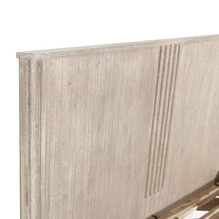 Oasis Queen Bed Frame in Natural White Washed corner detail - queen acacia bed frame by LH Imports - Whats New Furniture Portland OR