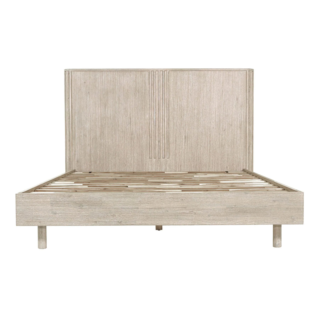 Oasis Queen Bed Frame in Natural White Washed - queen acacia bed frame by LH Imports - Whats New Furniture Portland OR