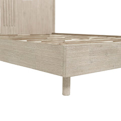 Oasis Queen Bed Frame in Natural White Washed top-down view - queen acacia bed frame by LH Imports - Whats New Furniture Portland OR