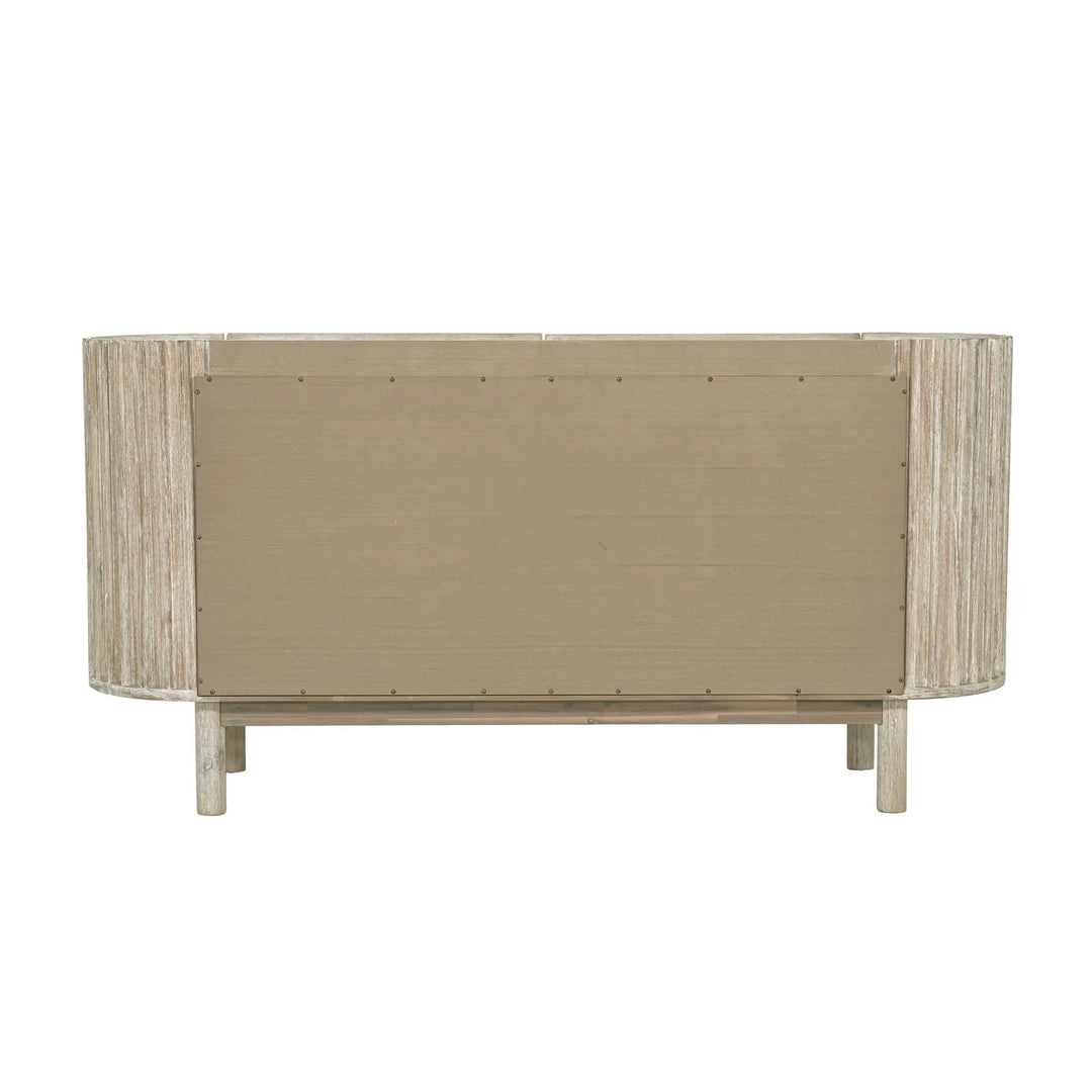 Oasis Sideboard in Natural White Washed side detail - solid acacia sideboard by LH Imports - Whats New Furniture Portland OR