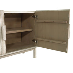 Oasis Sideboard in Natural White Washed storage detail - solid acacia sideboard by LH Imports - Whats New Furniture Portland OR