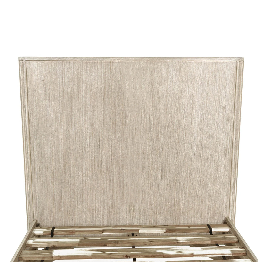 Oasis Single Bed Frame in Natural White Washed alternate angle - single acacia bed frame by LH Imports - Whats New Furniture Portland OR