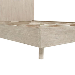 Oasis Single Bed Frame in Natural White Washed top-down view - single acacia bed frame by LH Imports - Whats New Furniture Portland OR