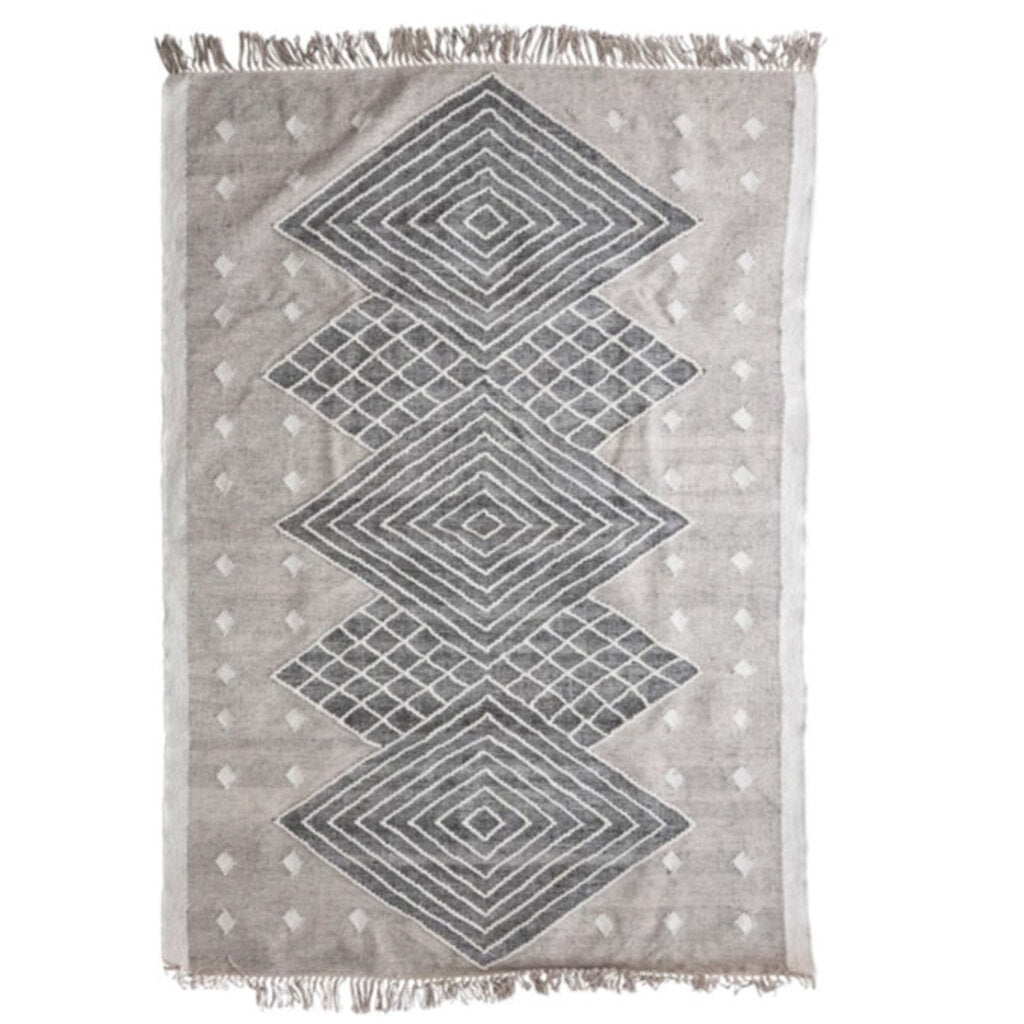 Obsidian Kilim Rug w/ Fringe - Whats New Furniture - Portland, Oregon