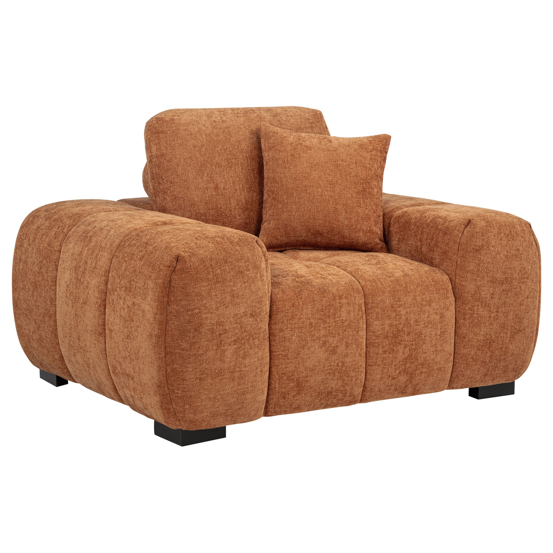 Octavia Upholstered Track Arm Accent Chair Orange - What&