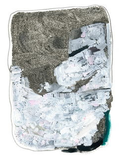Life Plan 1C — painted map fine art by Olivia Serrill