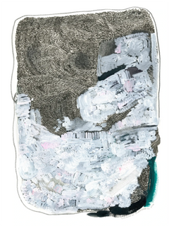 Life Plan 1C — painted map fine art by Olivia Serrill