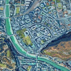 Salzburg, Austria by Olivia Serrill — brushwork detail close-up