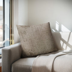 Chapel Hill Ava solid square throw pillow in dark taupe - Whats New Furniture Portland OR (2)