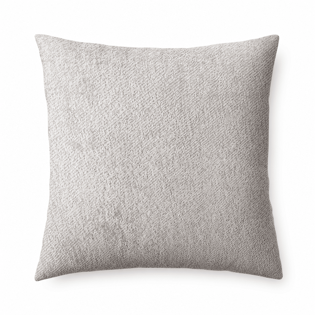 Ava Solid Square Pillow in Light Grey front view - throw pillow by Olliix - Whats New Furniture Portland OR