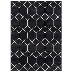 Averie Geometric Rug in Black/Cream - What&