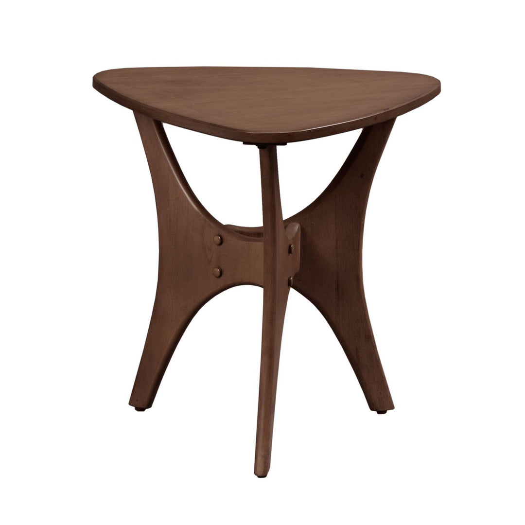 Blaze End Table in light brown detail view - industrial end table by Olliix - Whats New Furniture Portland OR