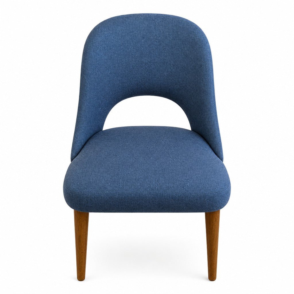 Nola Upholstered Dining Chair in Navy front view - dining chair by Olliix - Whats New Furniture Portland OR
