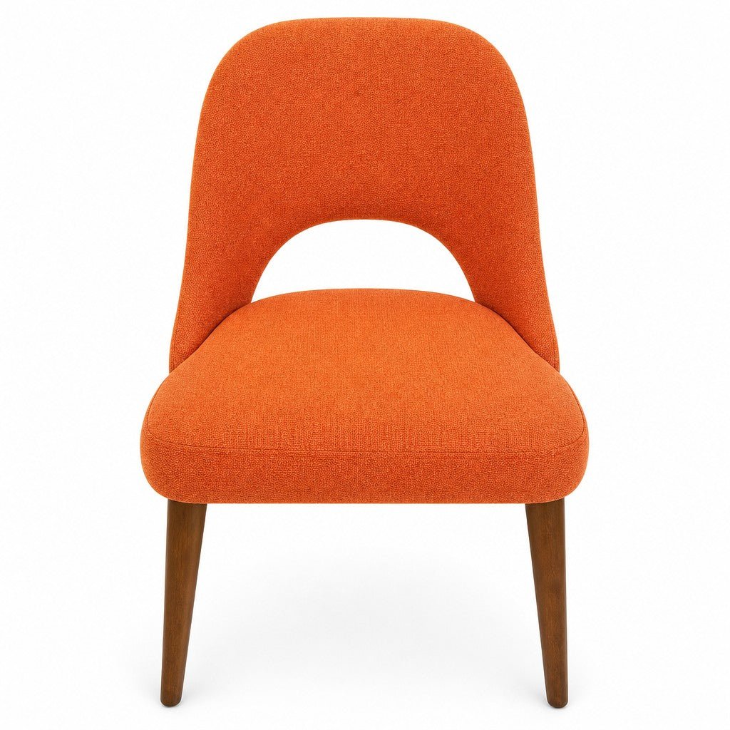 Nola Upholstered Dining Chair in Orange front view - dining chair by Olliix - Whats New Furniture Portland OR