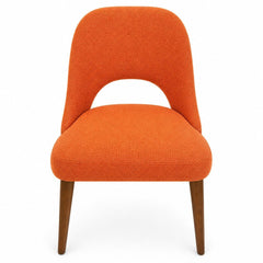 Nola Upholstered Dining Chair in Orange front view - dining chair by Olliix - Whats New Furniture Portland OR