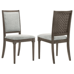 Onslow Upholstered Dining Side Chair Dark Brown (Set of 2) - What&