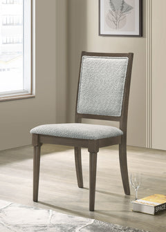 Onslow Upholstered Dining Side Chair Dark Brown (Set of 2) - What&