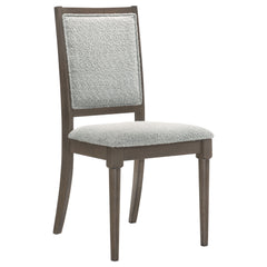 Onslow Upholstered Dining Side Chair Dark Brown (Set of 2) - What&