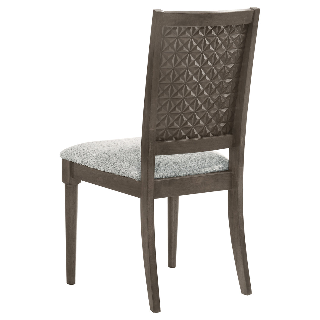Onslow Upholstered Dining Side Chair Dark Brown (Set of 2) - What&