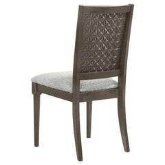 Onslow Upholstered Dining Side Chair Dark Brown (Set of 2) - What&