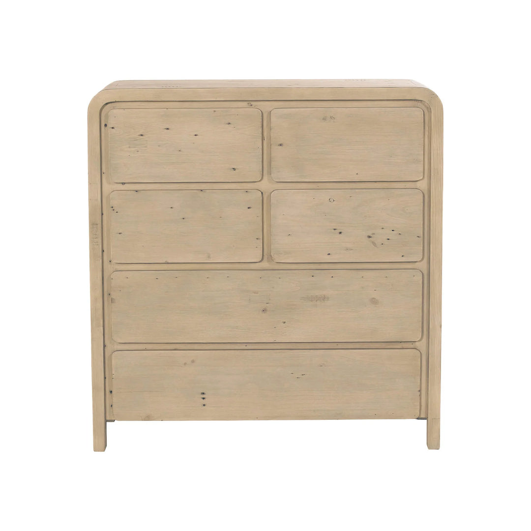 Opera 6 Drawer Chest in Brown - reclaimed pine chest by LH Imports - Whats New Furniture Portland OR