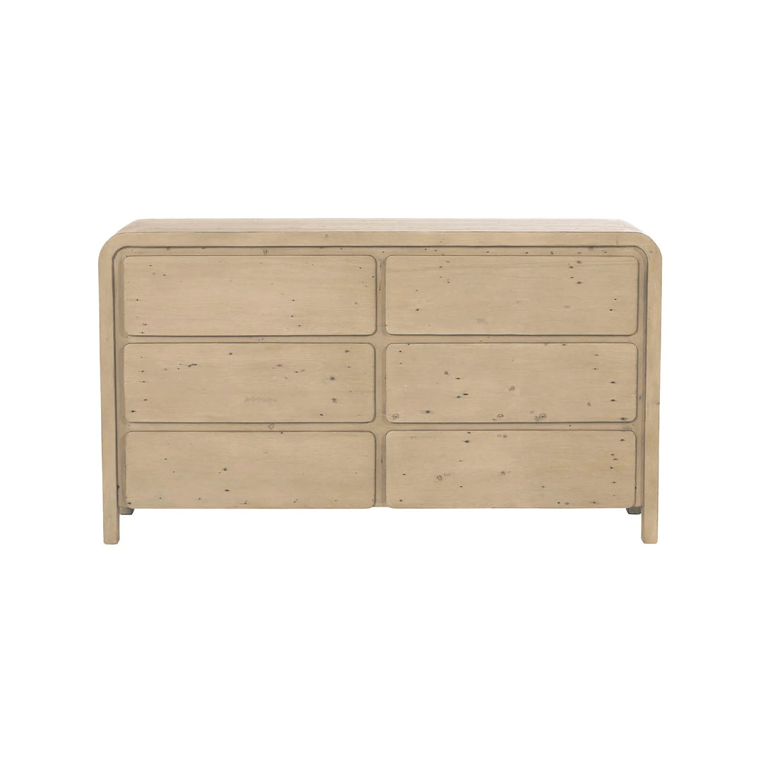 Opera 6 Drawer Dresser in Brown - reclaimed pine dresser by LH Imports - Whats New Furniture Portland OR