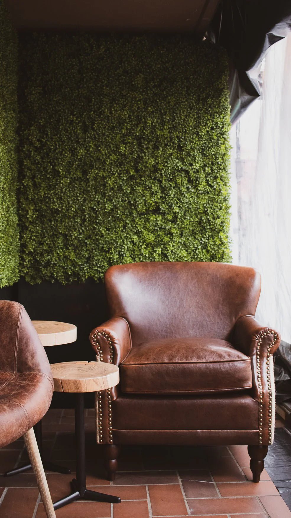Organic Martini Tables (Set of 2) in Natural Black room detail - live edge martini tables set by LH Imports - Whats New Furniture Portland OR