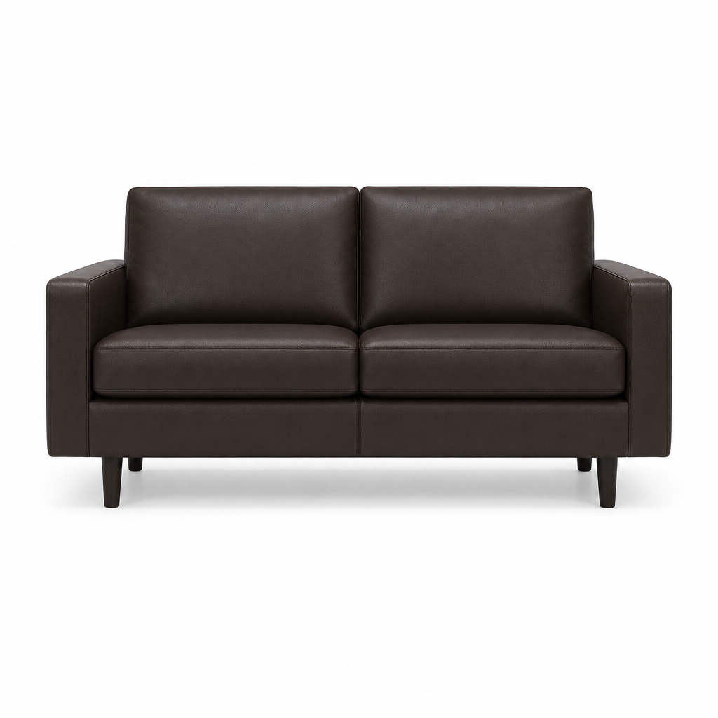 Oskar Loveseat in Traverse Chestnut top-grain leather - Palliser loveseat - Whats New Furniture Portland OR