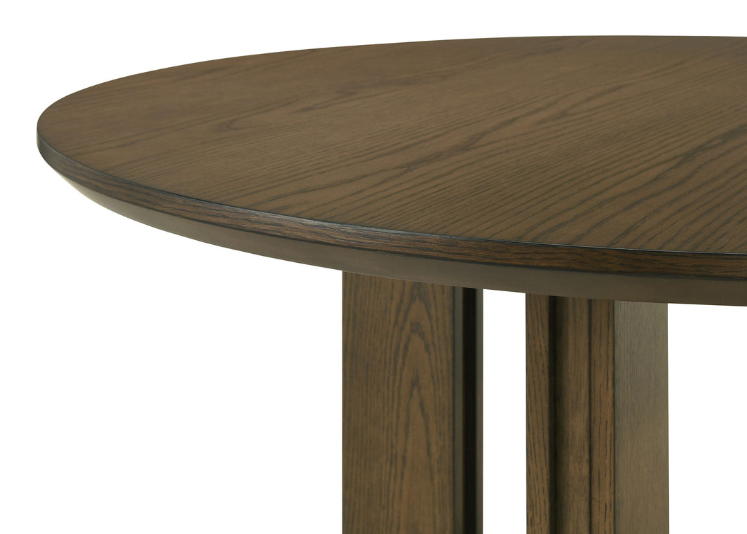 Ottowa 47-inch Round Wood Dining Table with Shelf Brown - What&