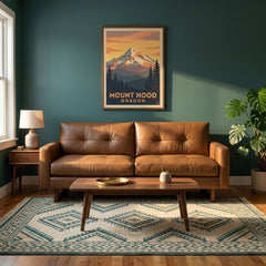 Pyper Sofa in Traverse Oak styled in a bright Portland mid-century modern living room - Whats New Furniture