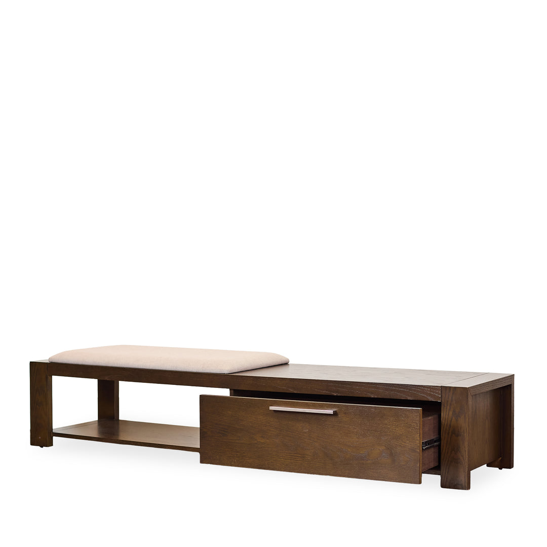 Palliser Low Bench w/Storage detail view 2 - Whats New Furniture - Portland, Oregon