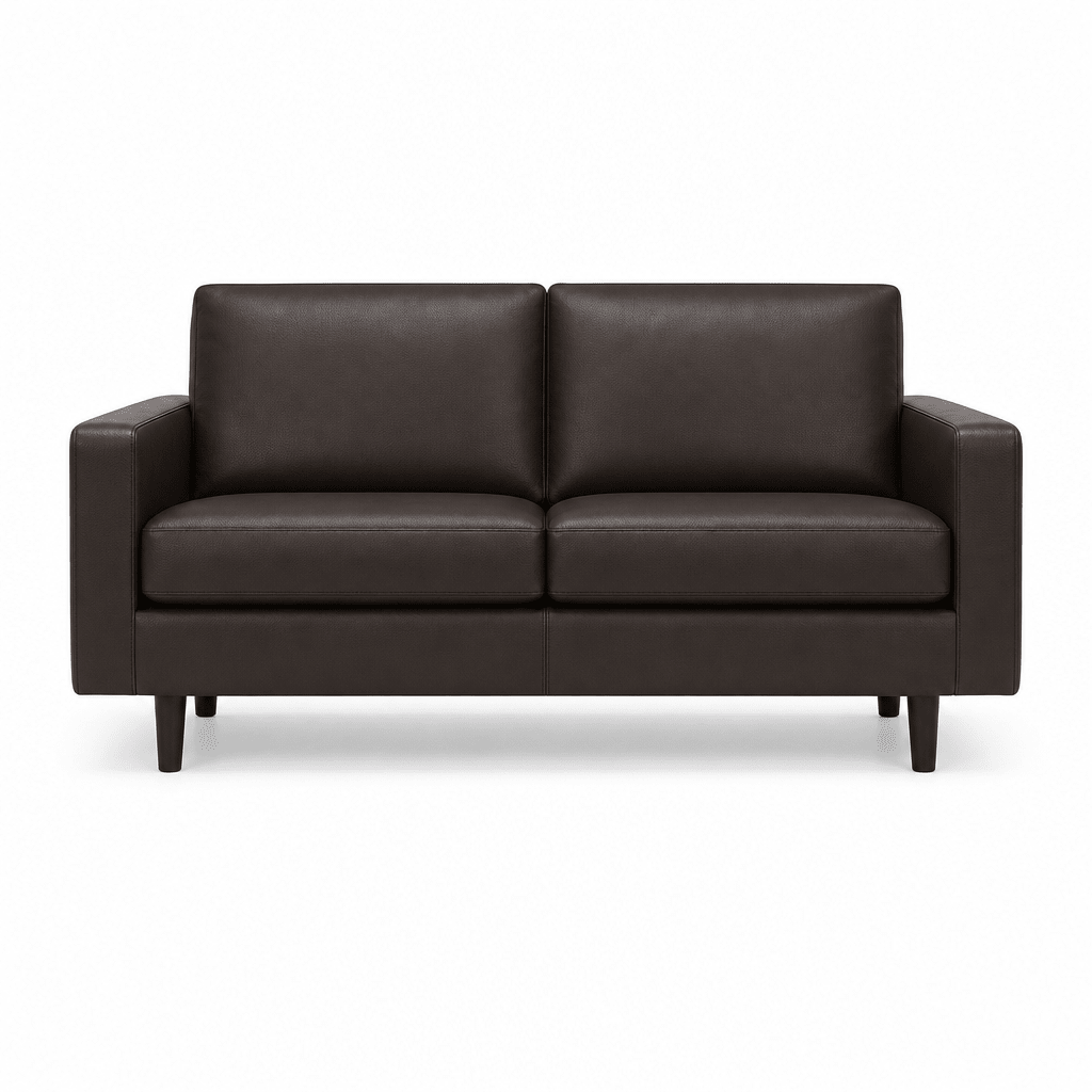 Oskar Loveseat in Traverse Chestnut top-grain leather - Palliser loveseat - Whats New Furniture Portland OR