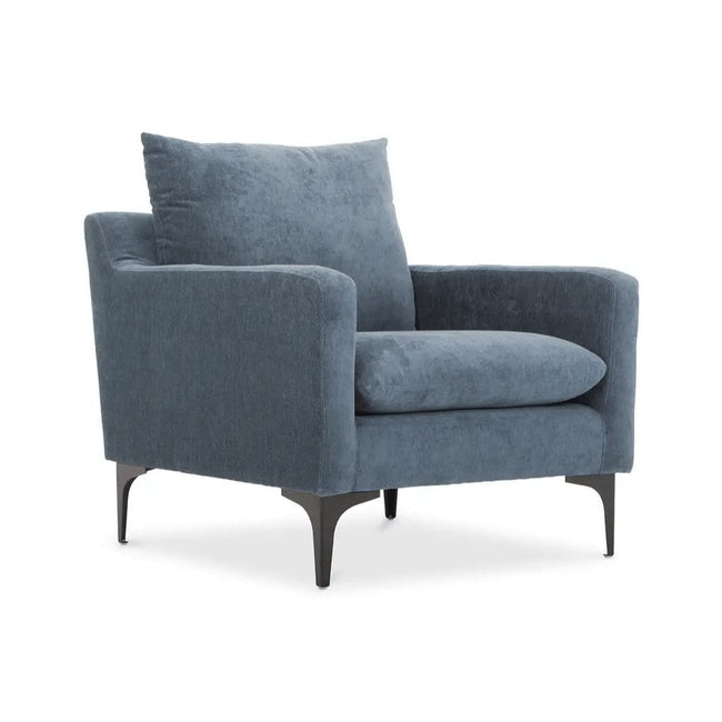 Paris Armchair Blue - blue armchair by Moe's - Whats New Furniture Portland OR
