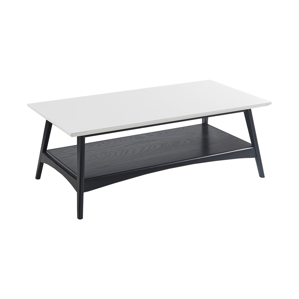 Parker Coffee Table in Black front view - mid-century coffee table by Olliix - Whats New Furniture Portland OR