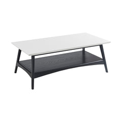 Parker Coffee Table in Black front view - mid-century coffee table by Olliix - Whats New Furniture Portland OR