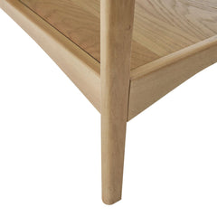 Parker Coffee Table in Natural Oak leg detail - mid-century coffee table by Olliix - Whats New Furniture Portland OR